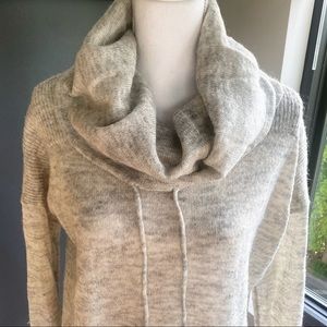 Eddie Bauer Heather Grey Cowlneck Sweater